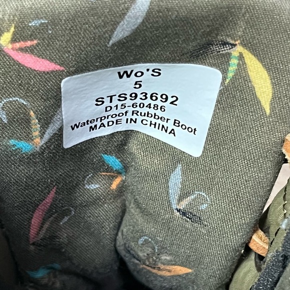 Size 5 Sperry Top-Sider Salt Water Rubber Boot Waterproof Brown/Olive STS93692 - Picture 8 of 10